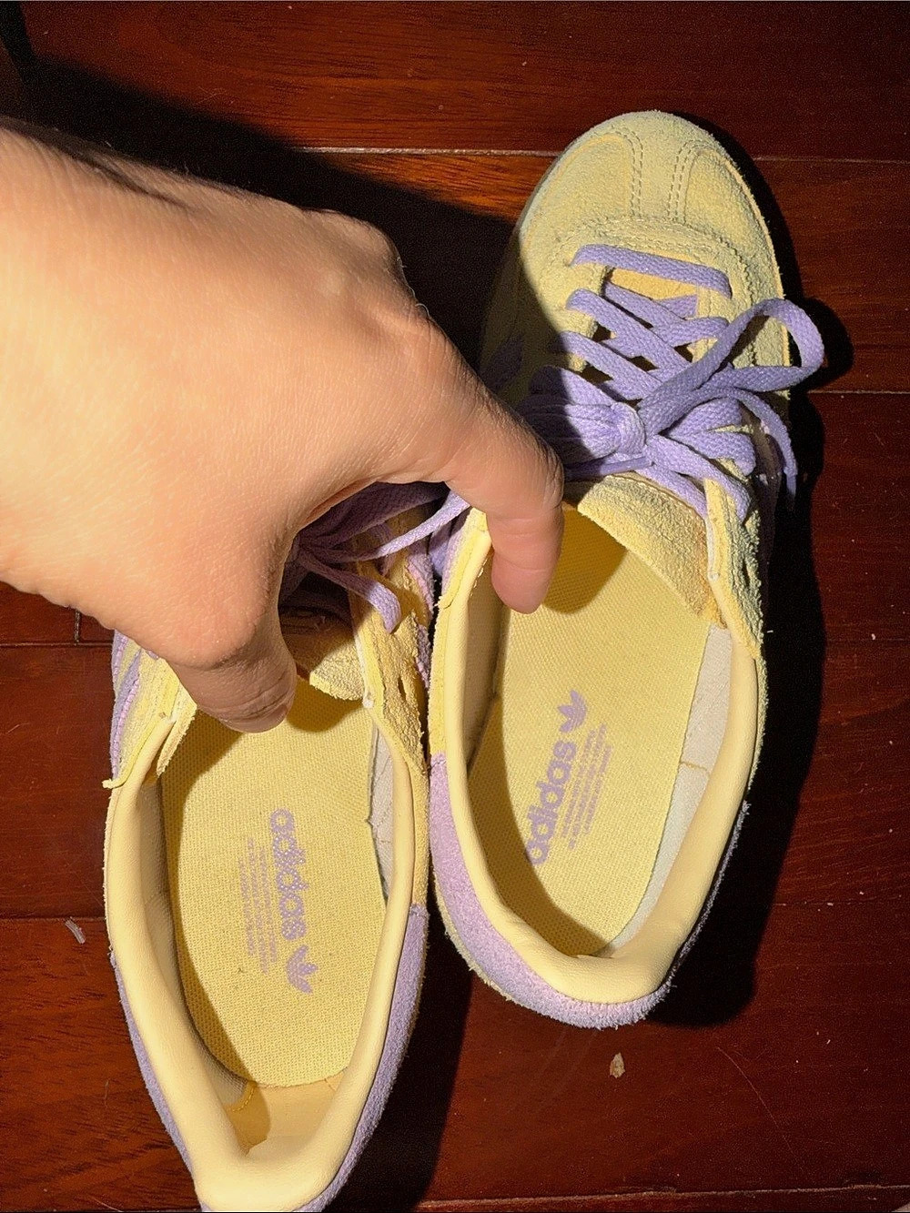 Adidas Handball Spezial Bliss Lilac Yellow Sneakers - Picture 7 of 7